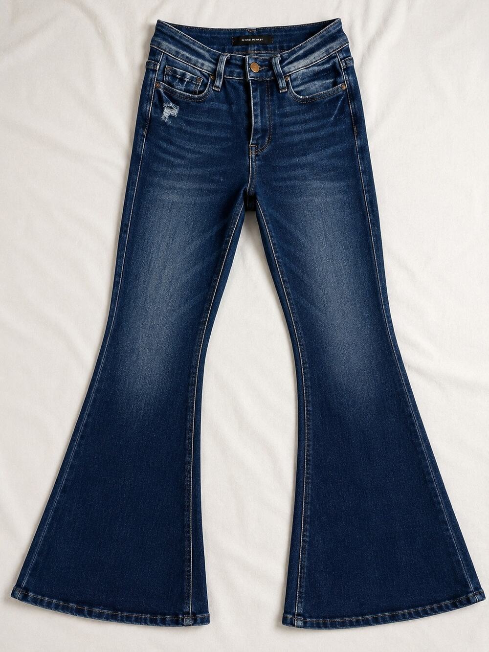 Flying Monkey dark wash super flare / bell bottom jeans